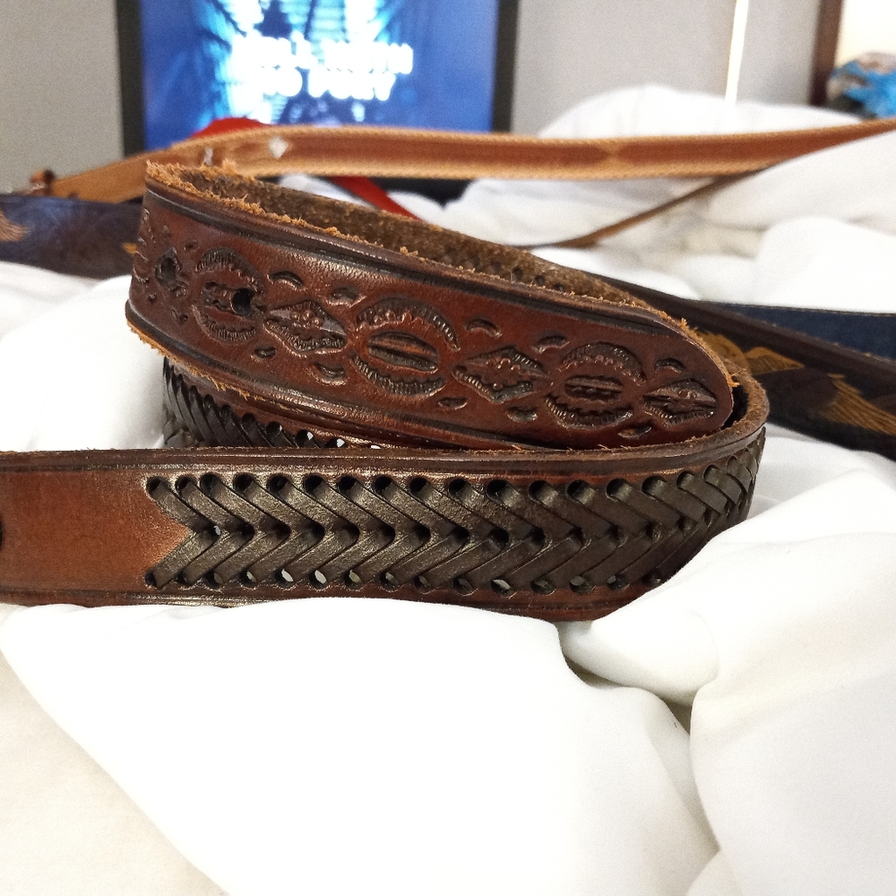 Men's basket weave belt
